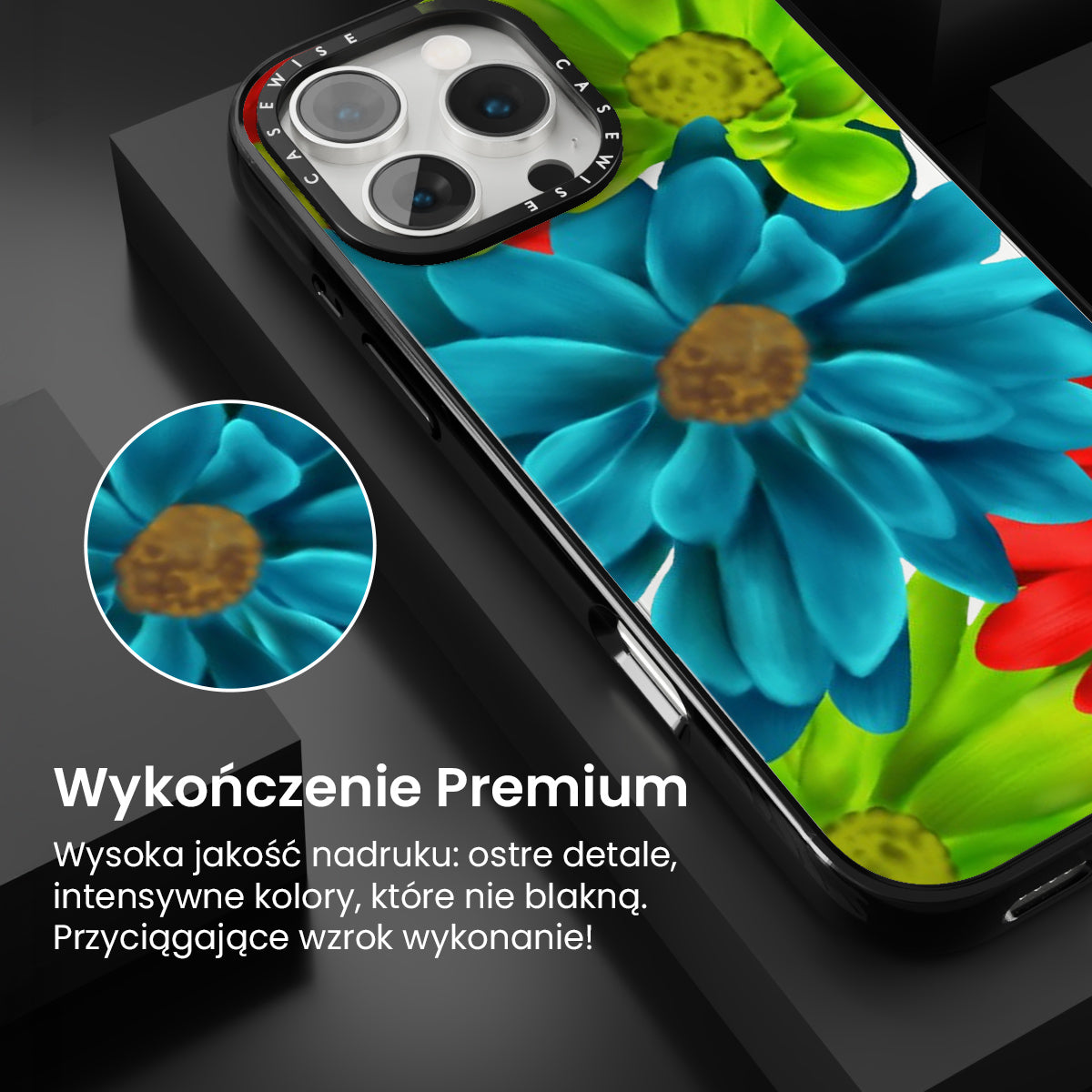 Kwiaty w wyrazistych kolorach - Etui