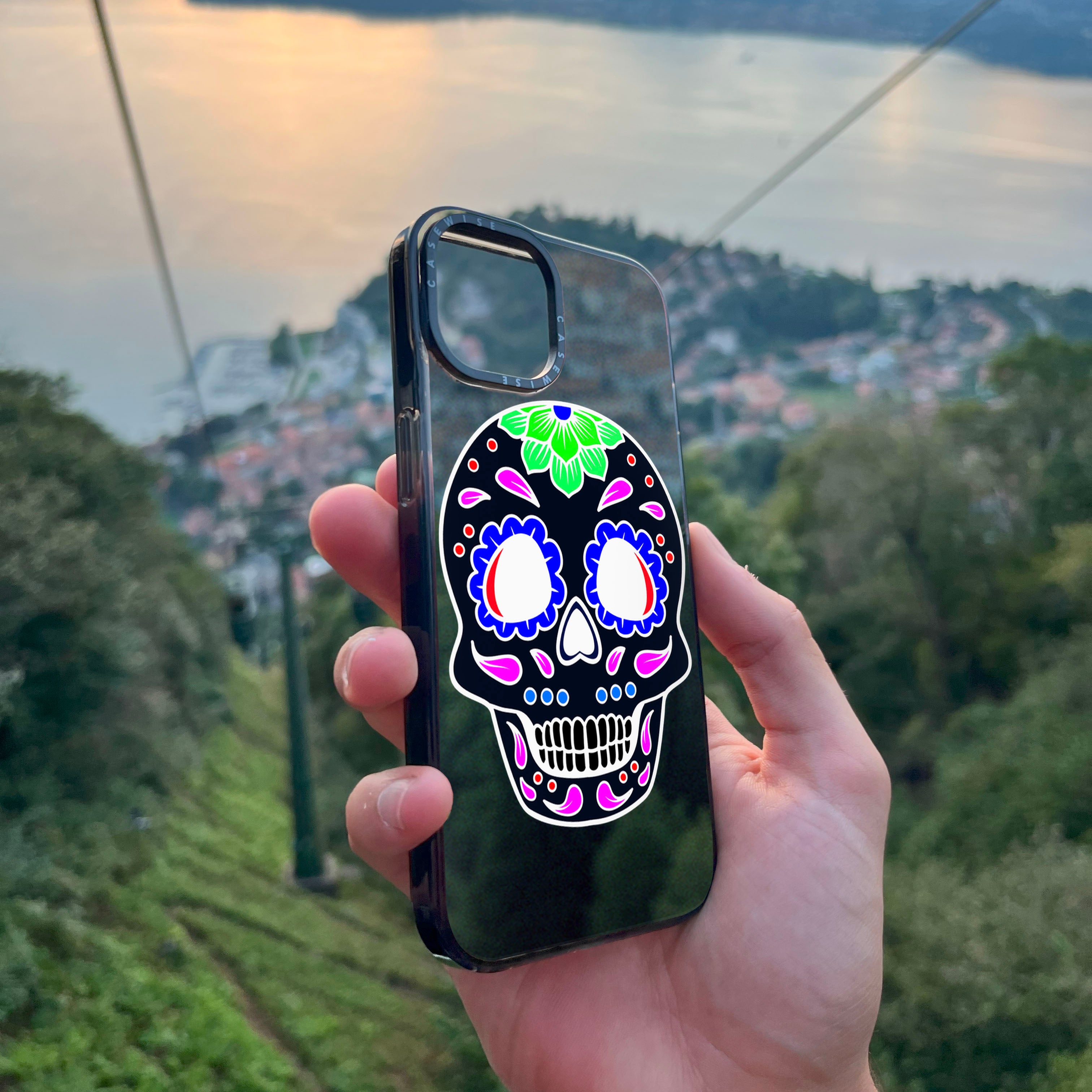 Czaszka zabawna Halloween - Etui