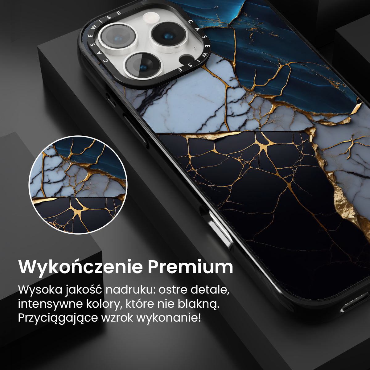 Abstract Marble Kintsugi - Etui