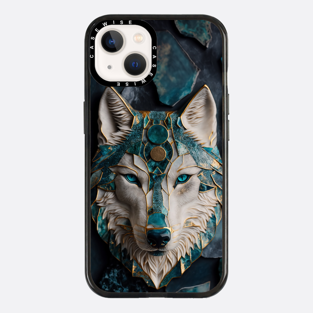 Abstract Wolf Kintsugi Art - Etui