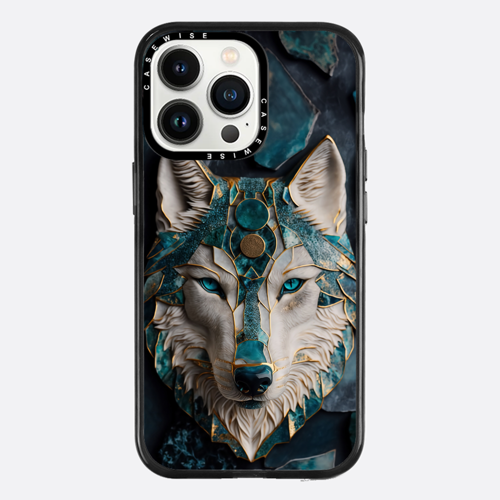 Abstract Wolf Kintsugi Art - Etui