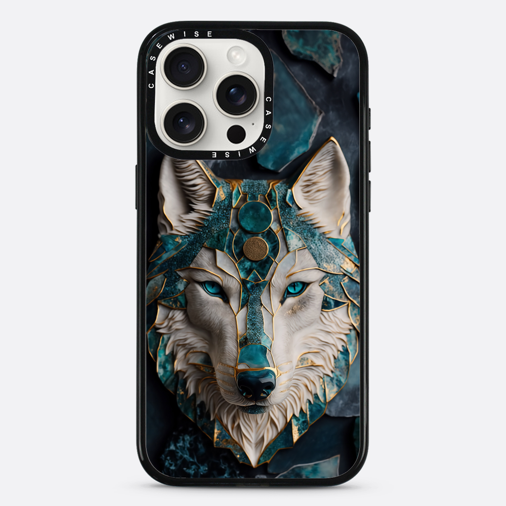 Abstract Wolf Kintsugi Art - Etui