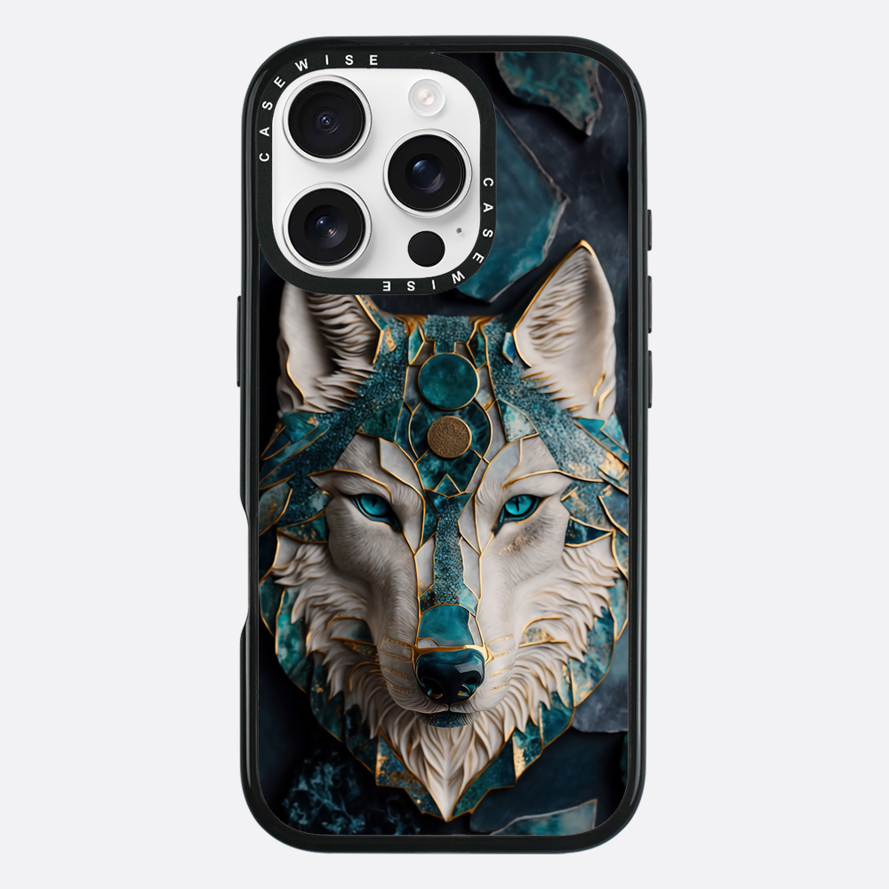 Abstract Wolf Kintsugi Art - Etui