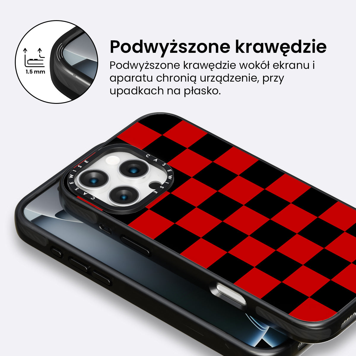 Szachownica czerwona - Etui
