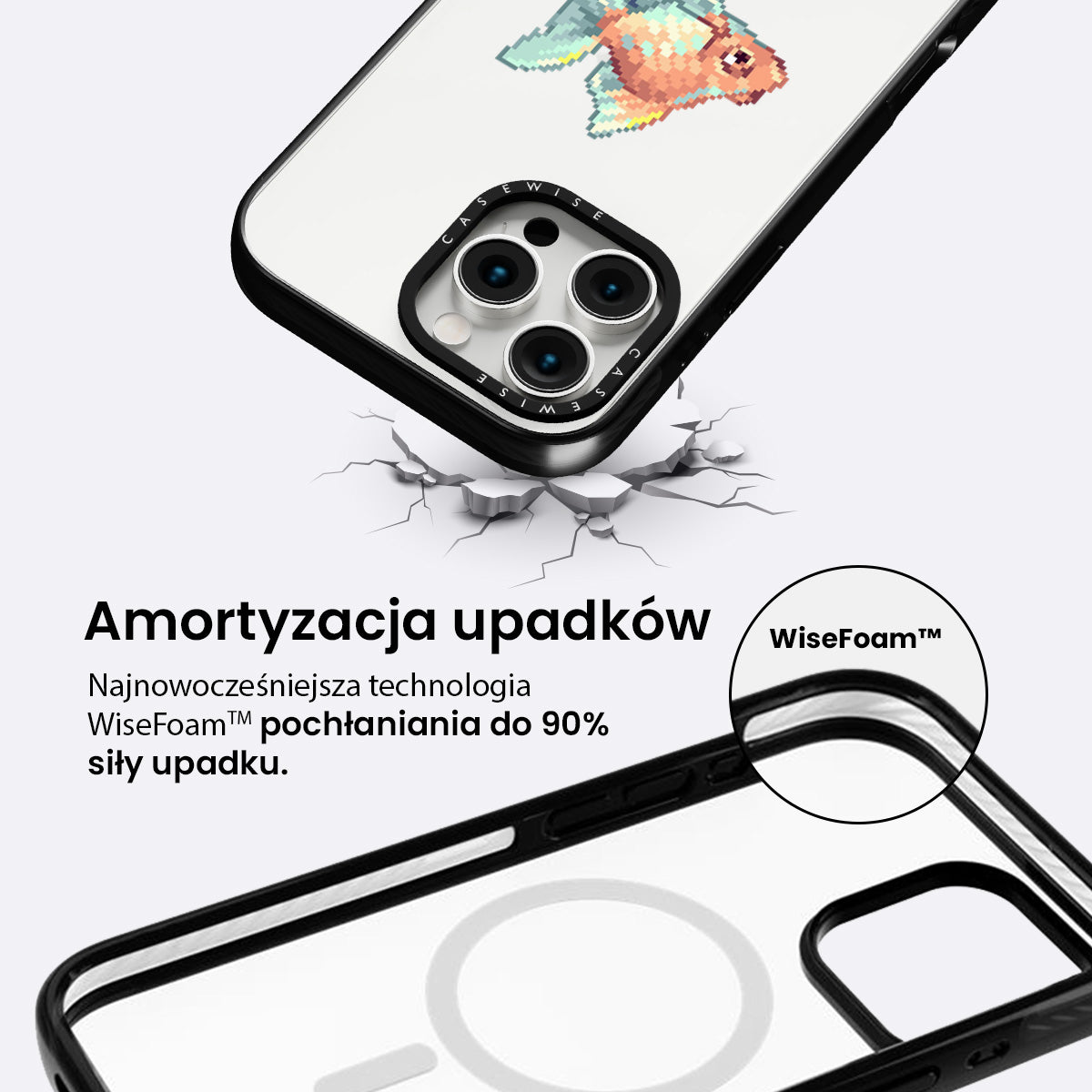 Złota rybka pikselowa - Etui
