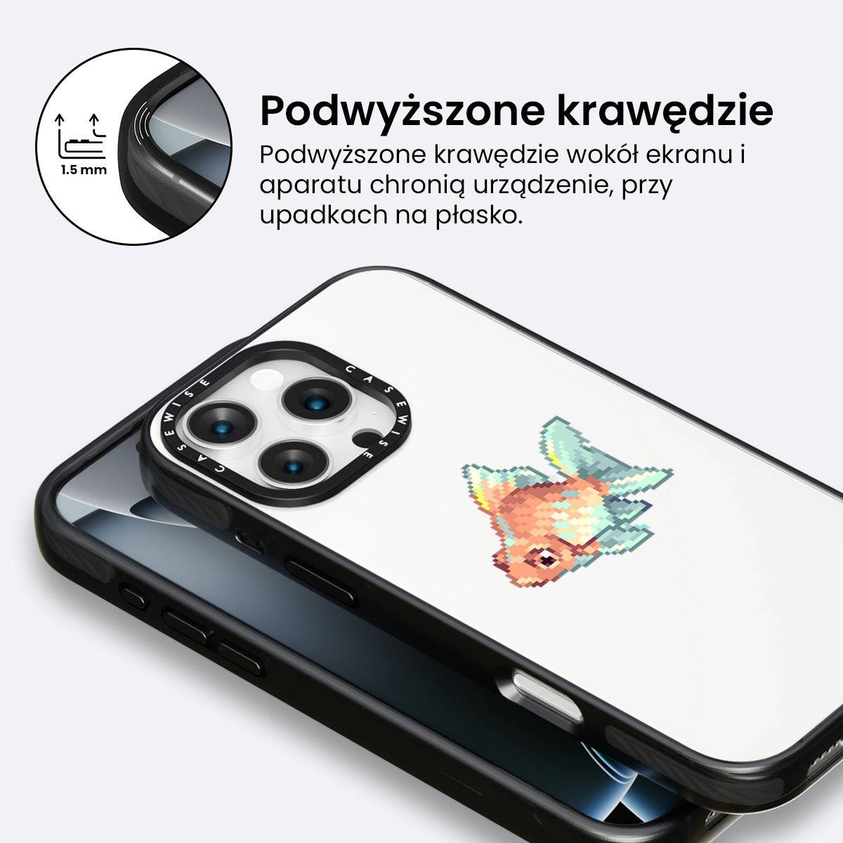 Złota rybka pikselowa - Etui