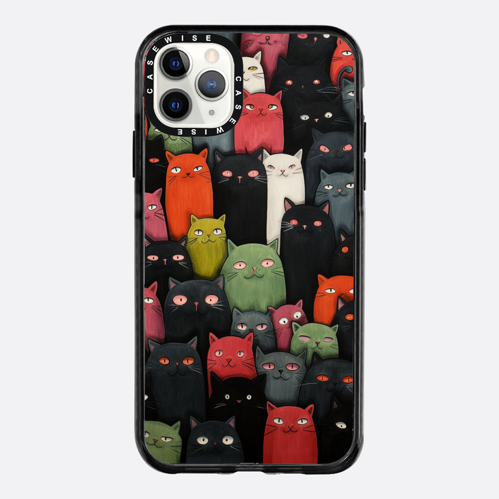 Colorful Cat Crowd - Etui
