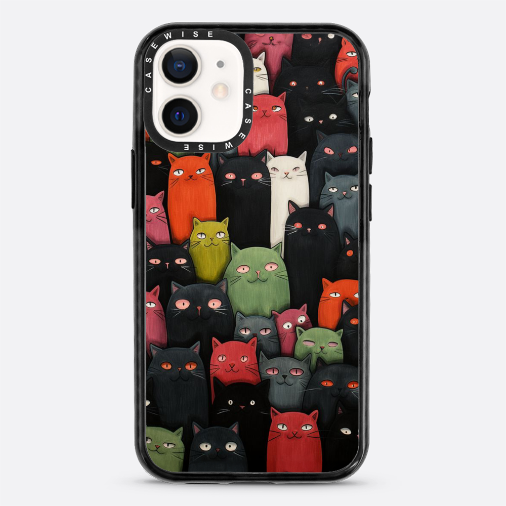 Colorful Cat Crowd - Etui