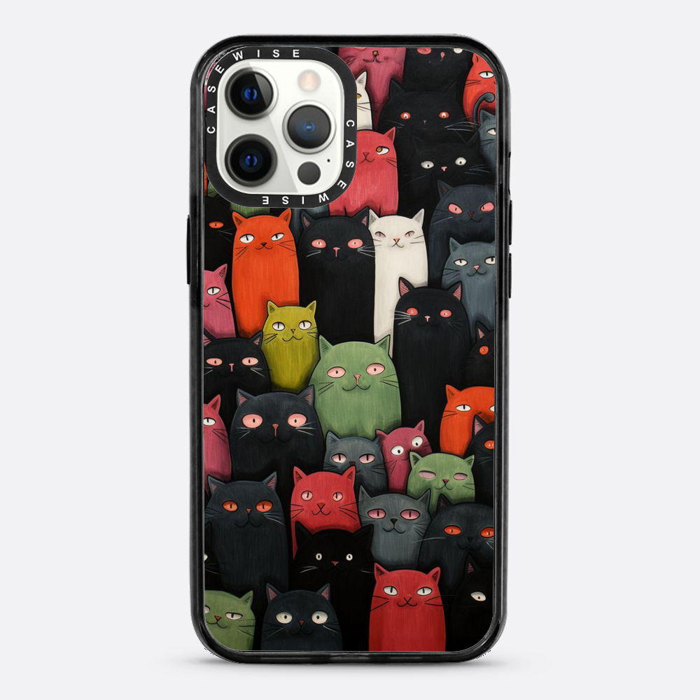 Colorful Cat Crowd - Etui