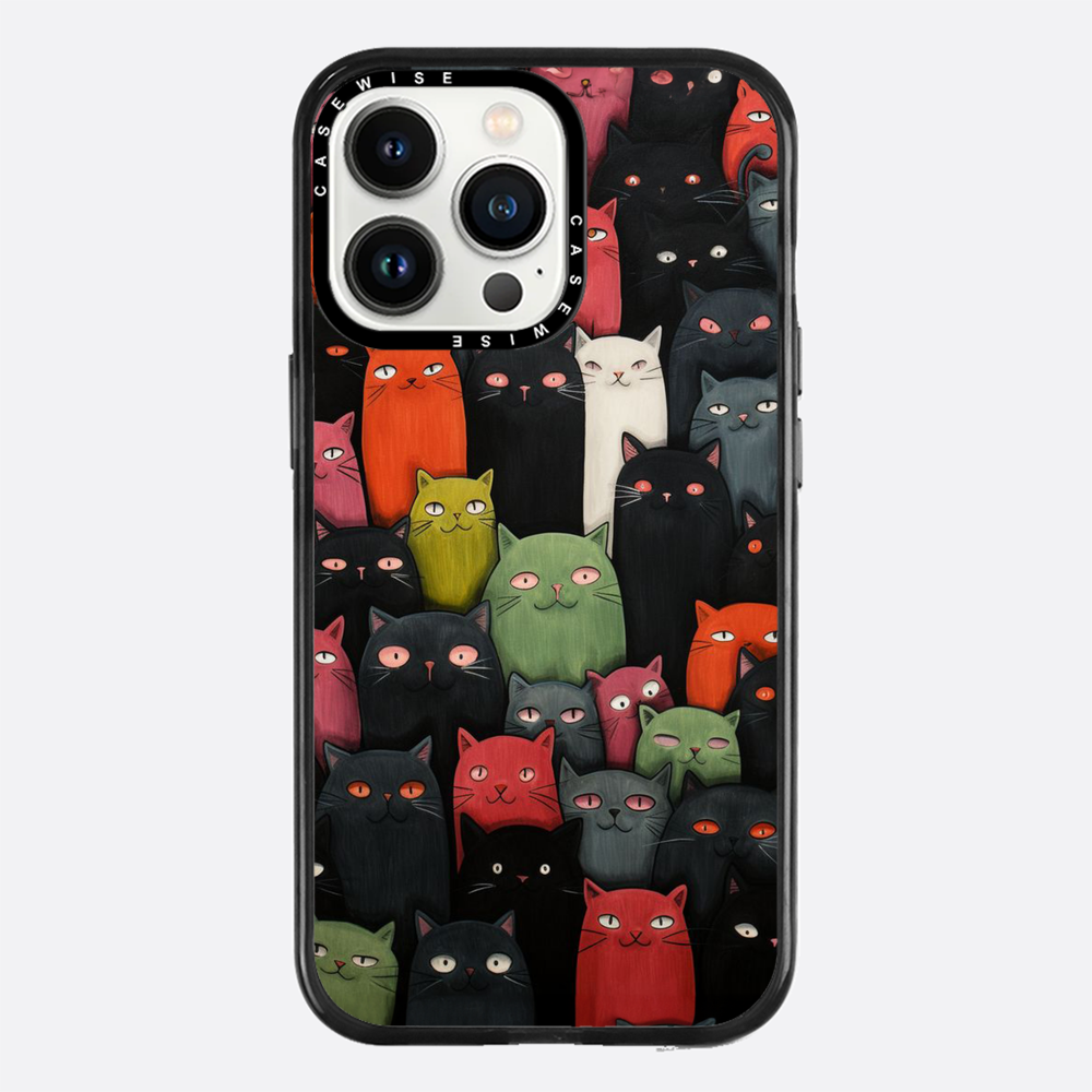 Colorful Cat Crowd - Etui
