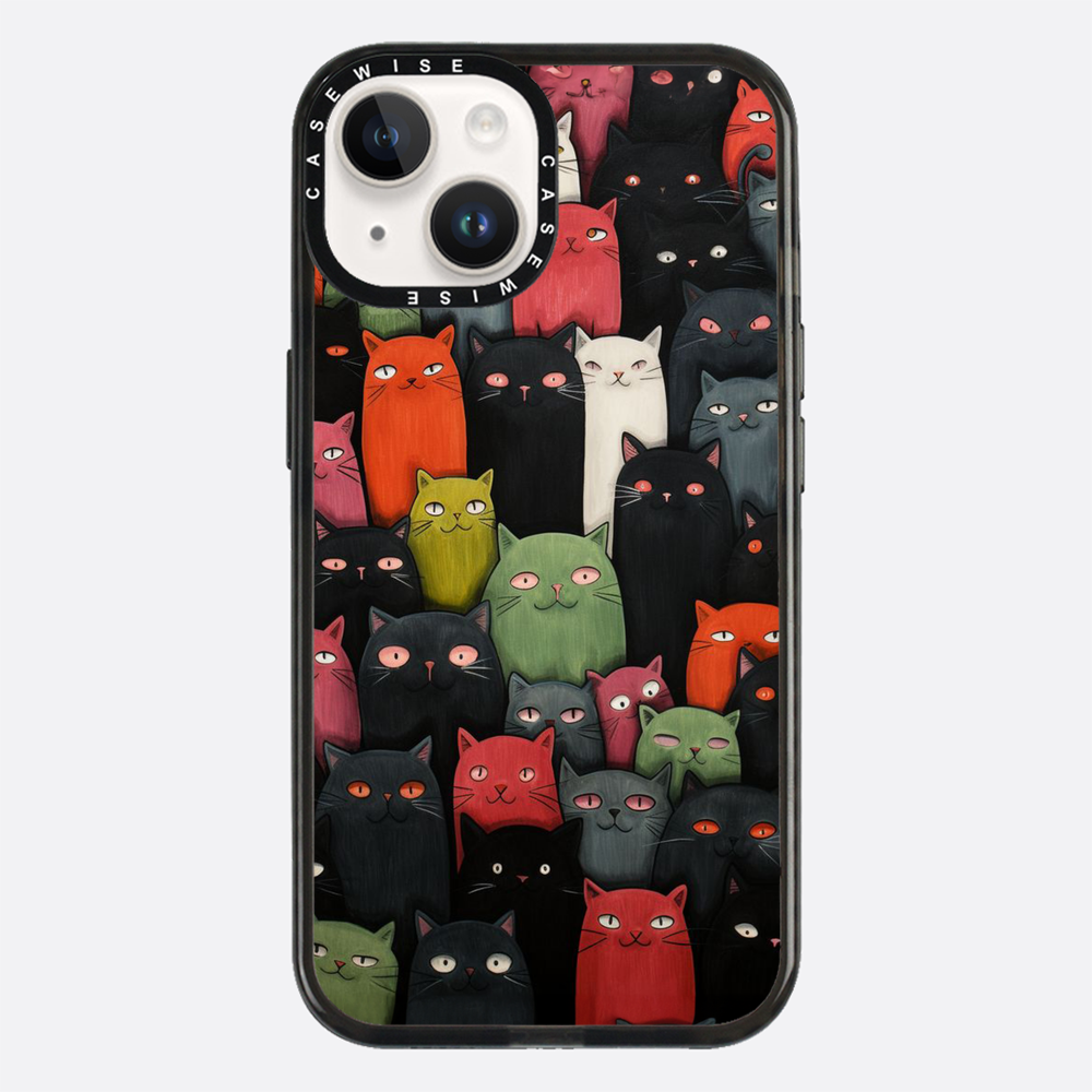 Colorful Cat Crowd - Etui