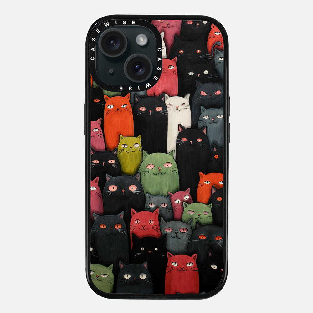 Colorful Cat Crowd - Etui