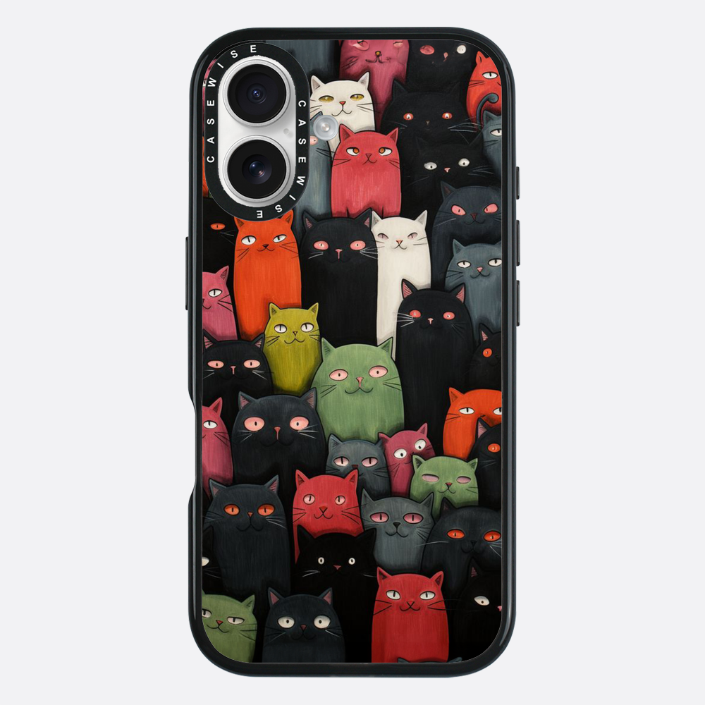 Colorful Cat Crowd - Etui