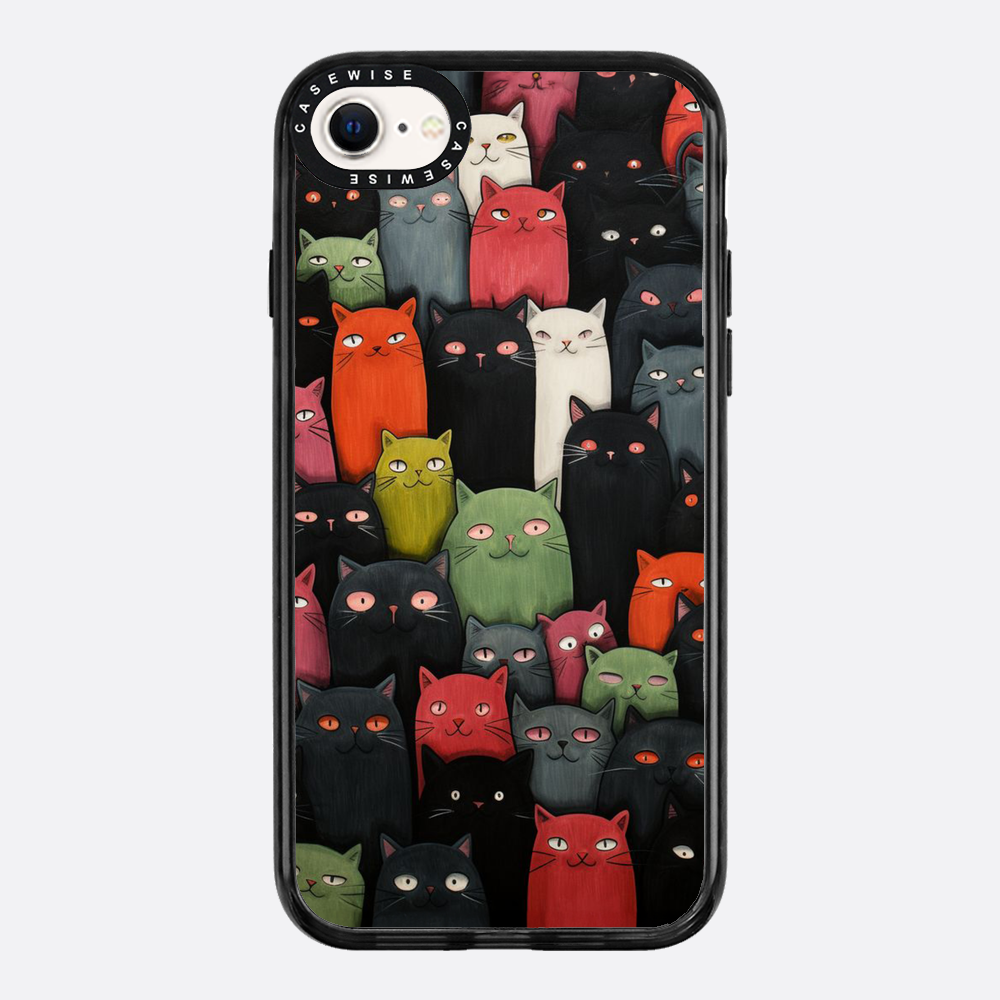 Colorful Cat Crowd - Etui