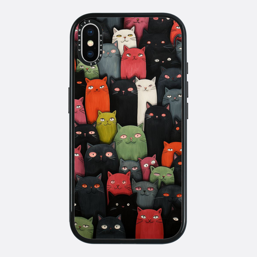 Colorful Cat Crowd - Etui