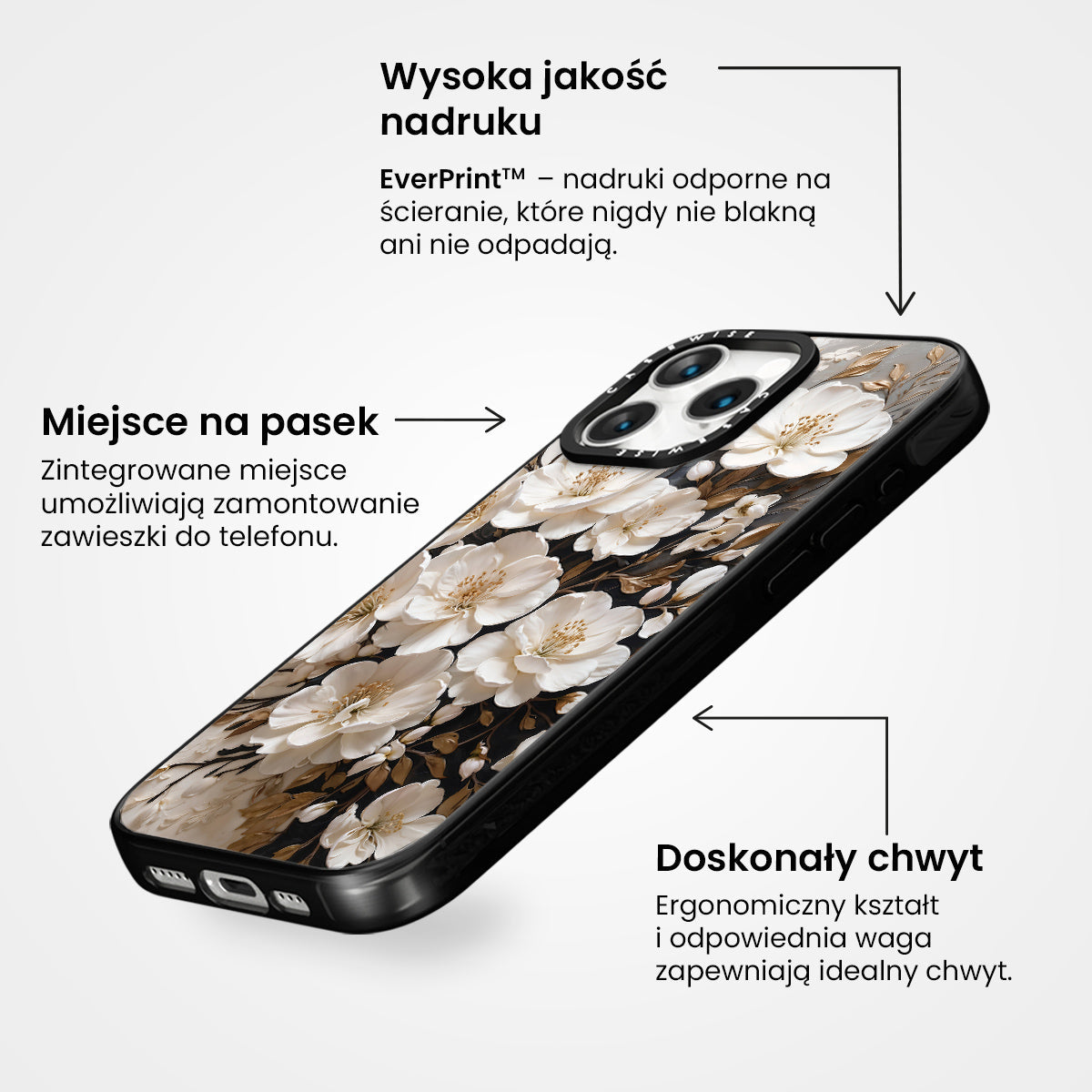 Kwitnące Białe Kwiaty. - Etui