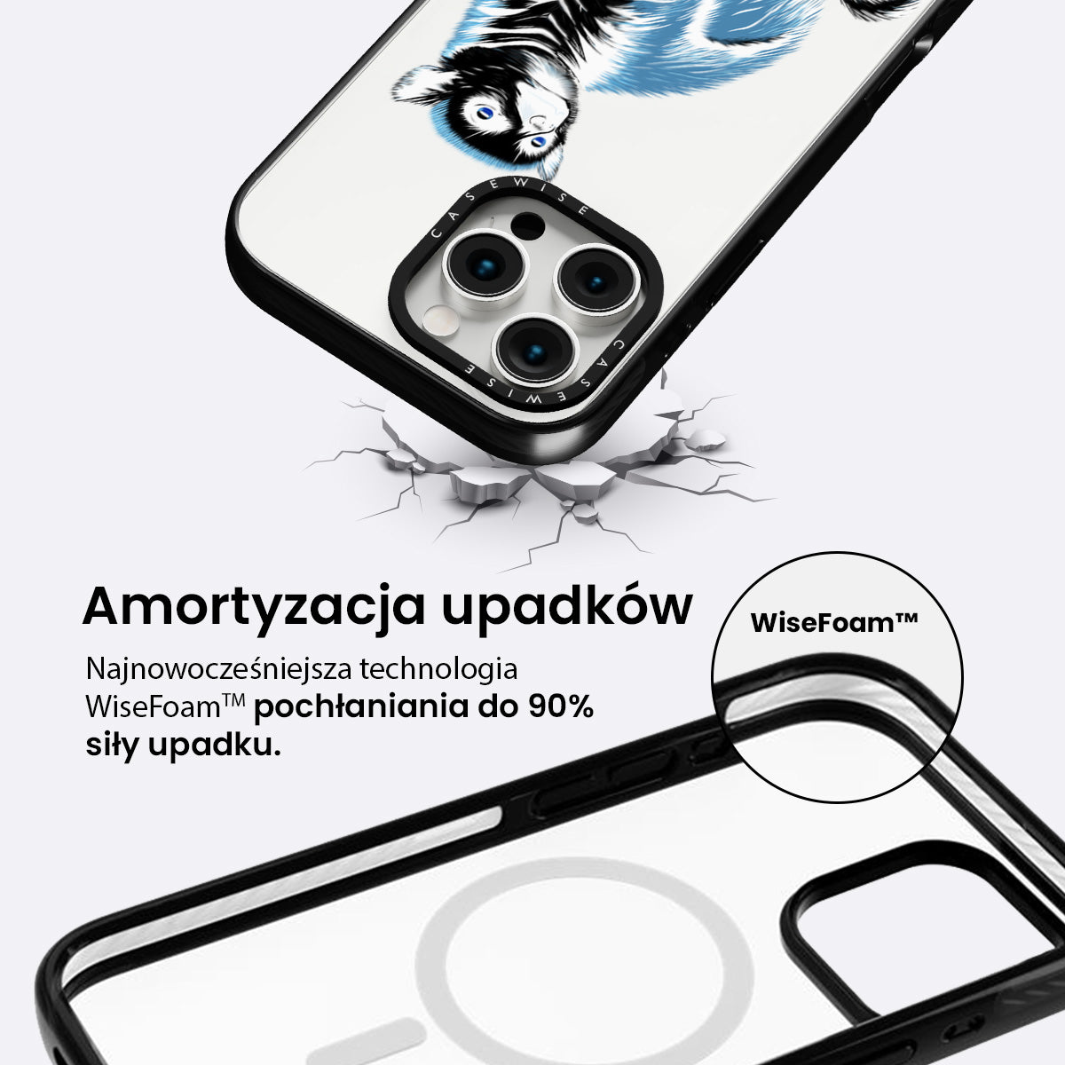 Lemur koroniasty negatyw - Etui