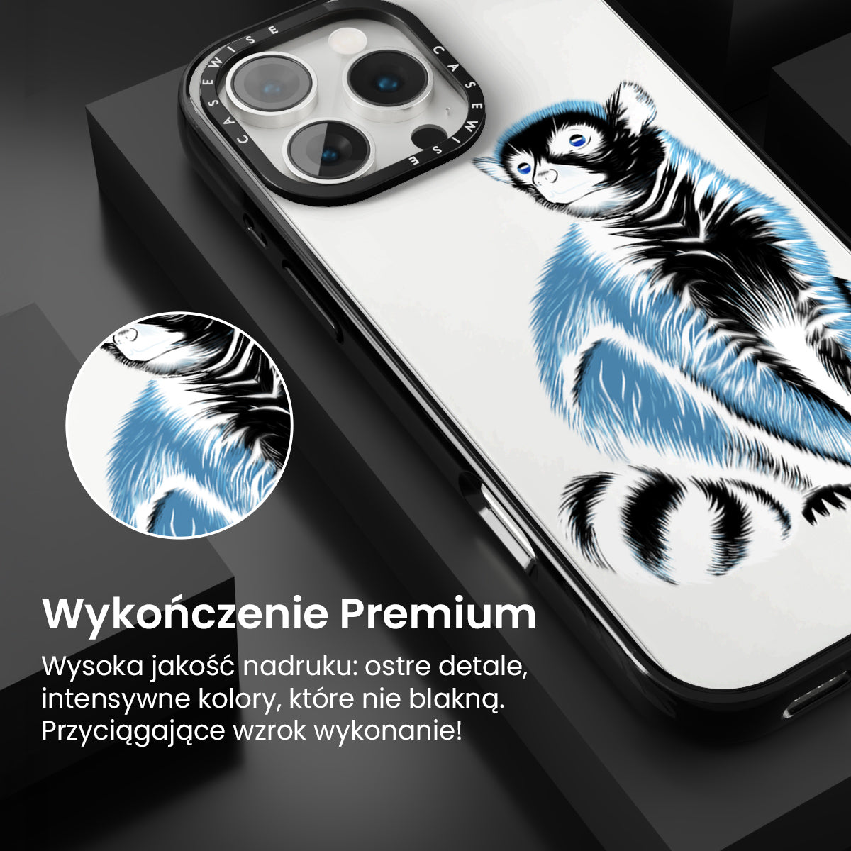 Lemur koroniasty negatyw - Etui