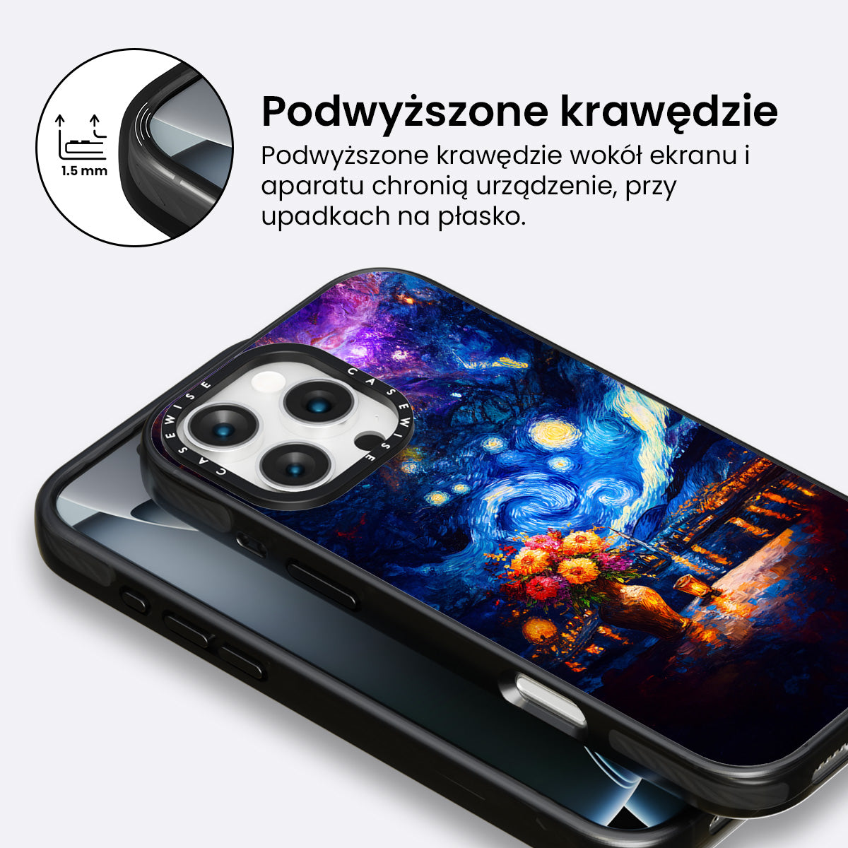 Gwiaździsta noc nad spokojną wioską - Etui