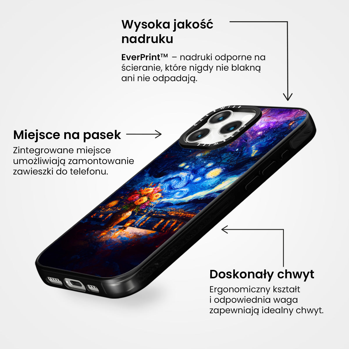 Gwiaździsta noc nad spokojną wioską - Etui