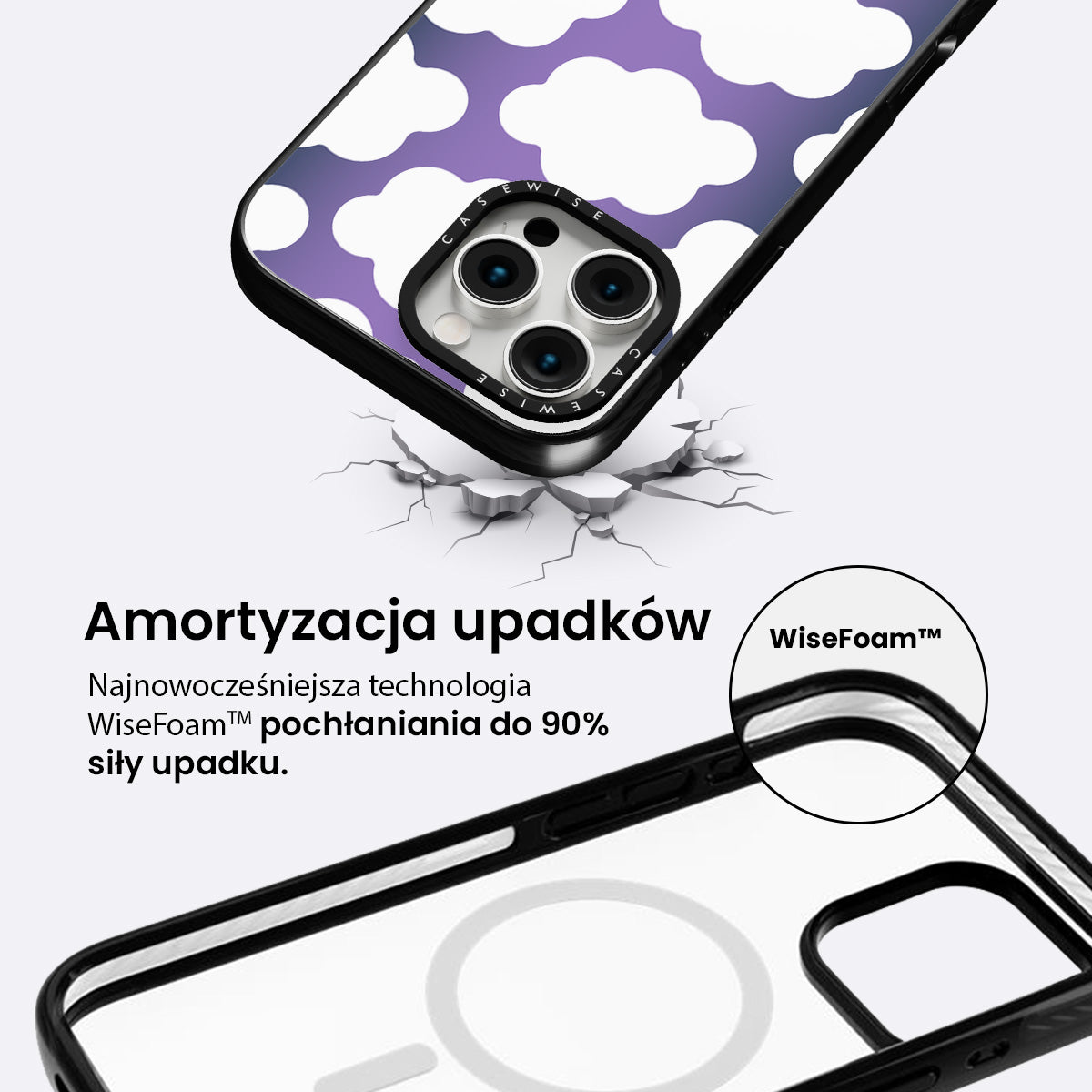 Chmurki na fioletowym tle - Etui