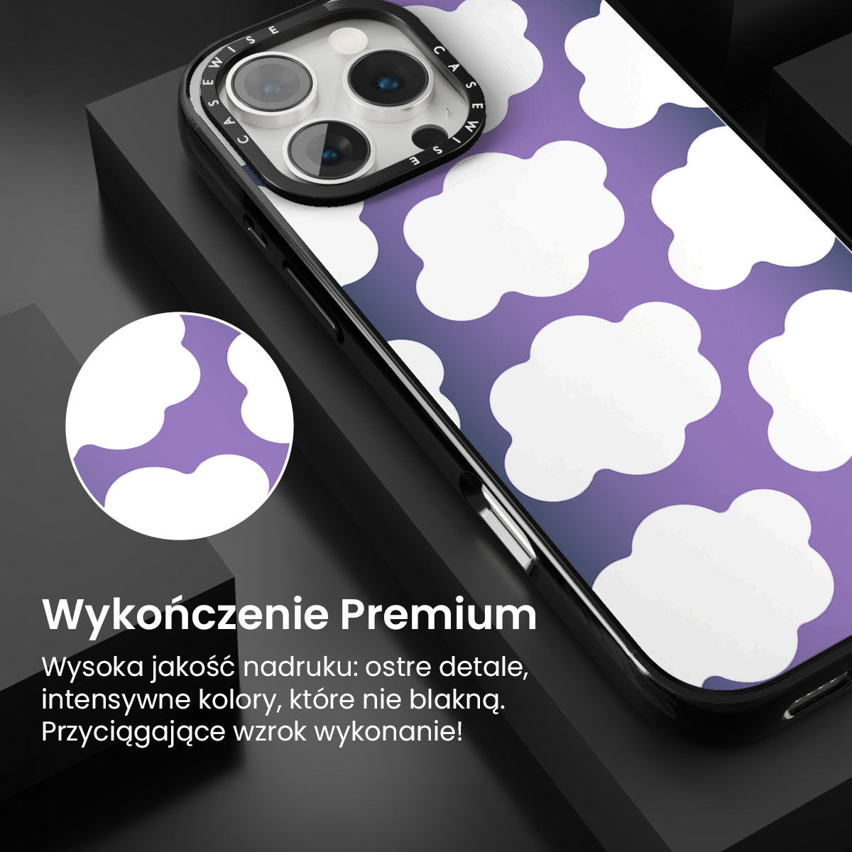 Chmurki na fioletowym tle - Etui