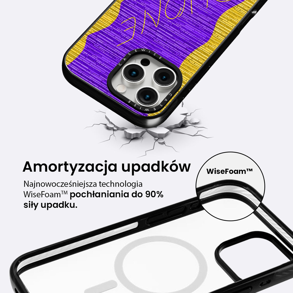 Ściana z napisem Phone - Etui