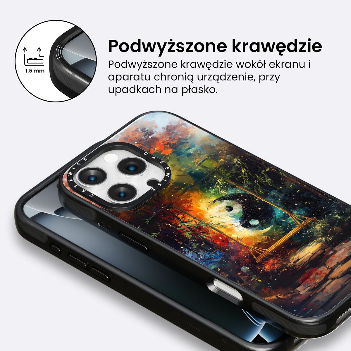 Malowane Yin i Yang - Etui