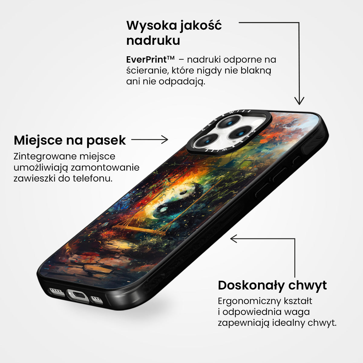 Malowane Yin i Yang - Etui