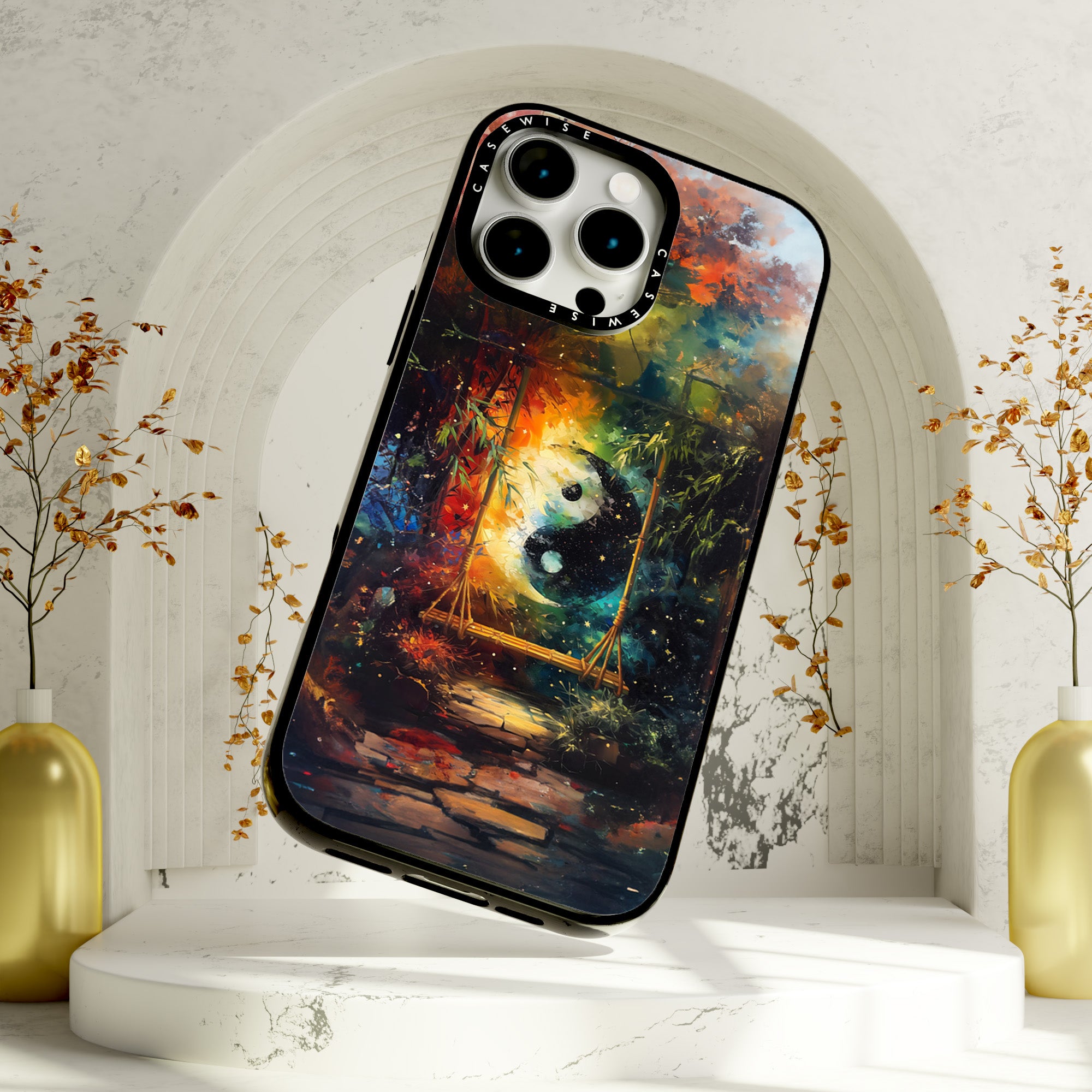 Malowane Yin i Yang - Etui