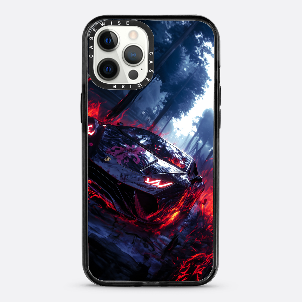 Czarny magiczny samochód sportowy - Etui