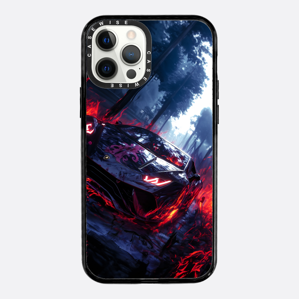 Czarny magiczny samochód sportowy - Etui
