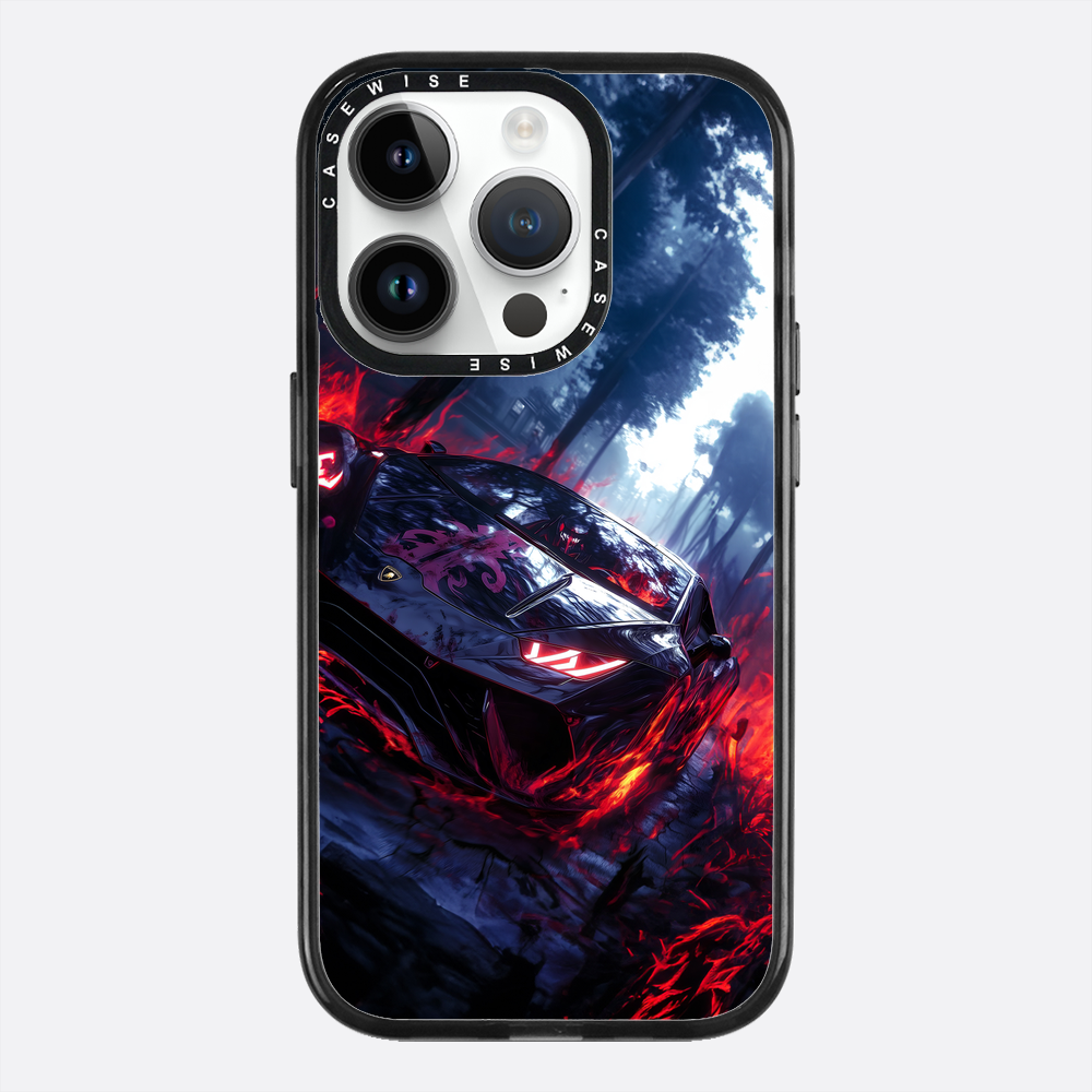 Czarny magiczny samochód sportowy - Etui