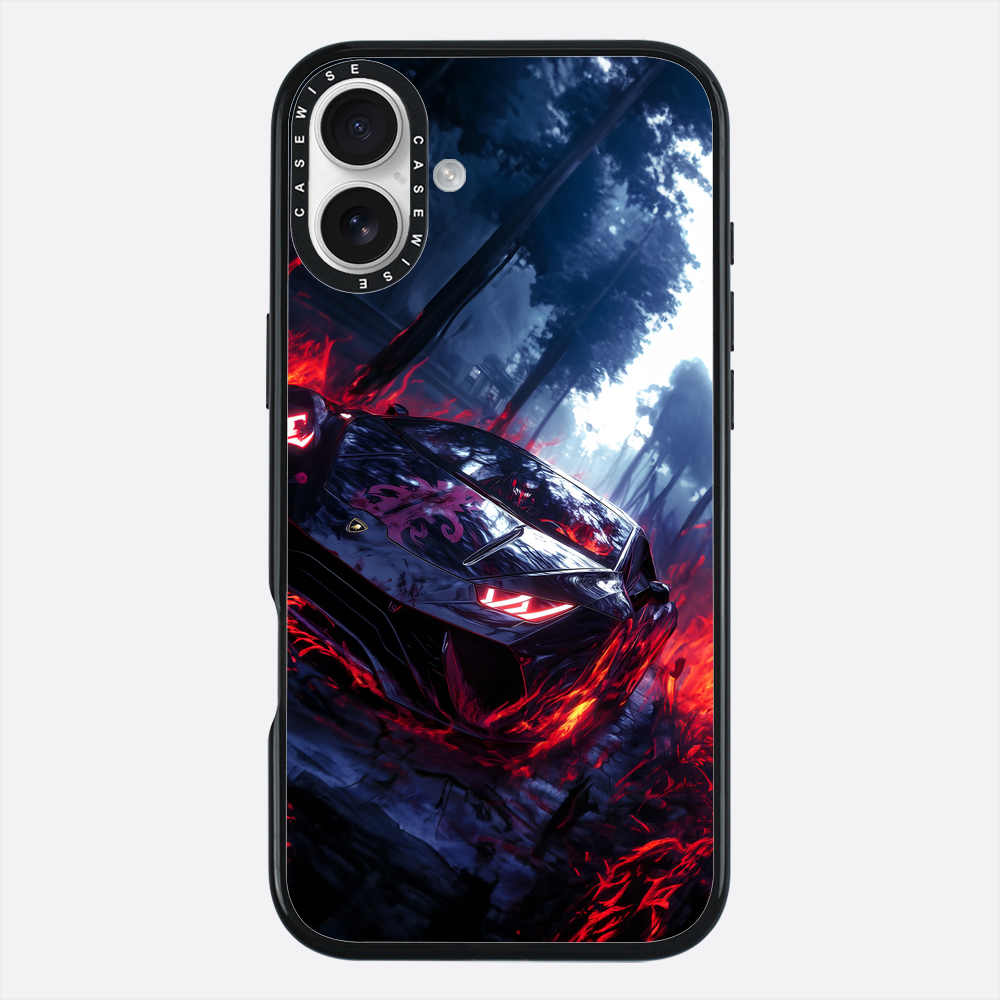 Czarny magiczny samochód sportowy - Etui