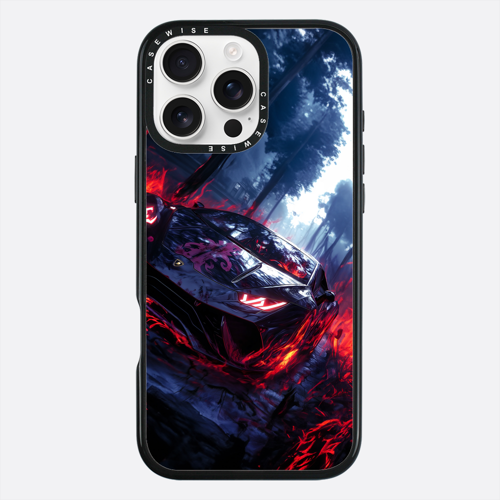 Czarny magiczny samochód sportowy - Etui