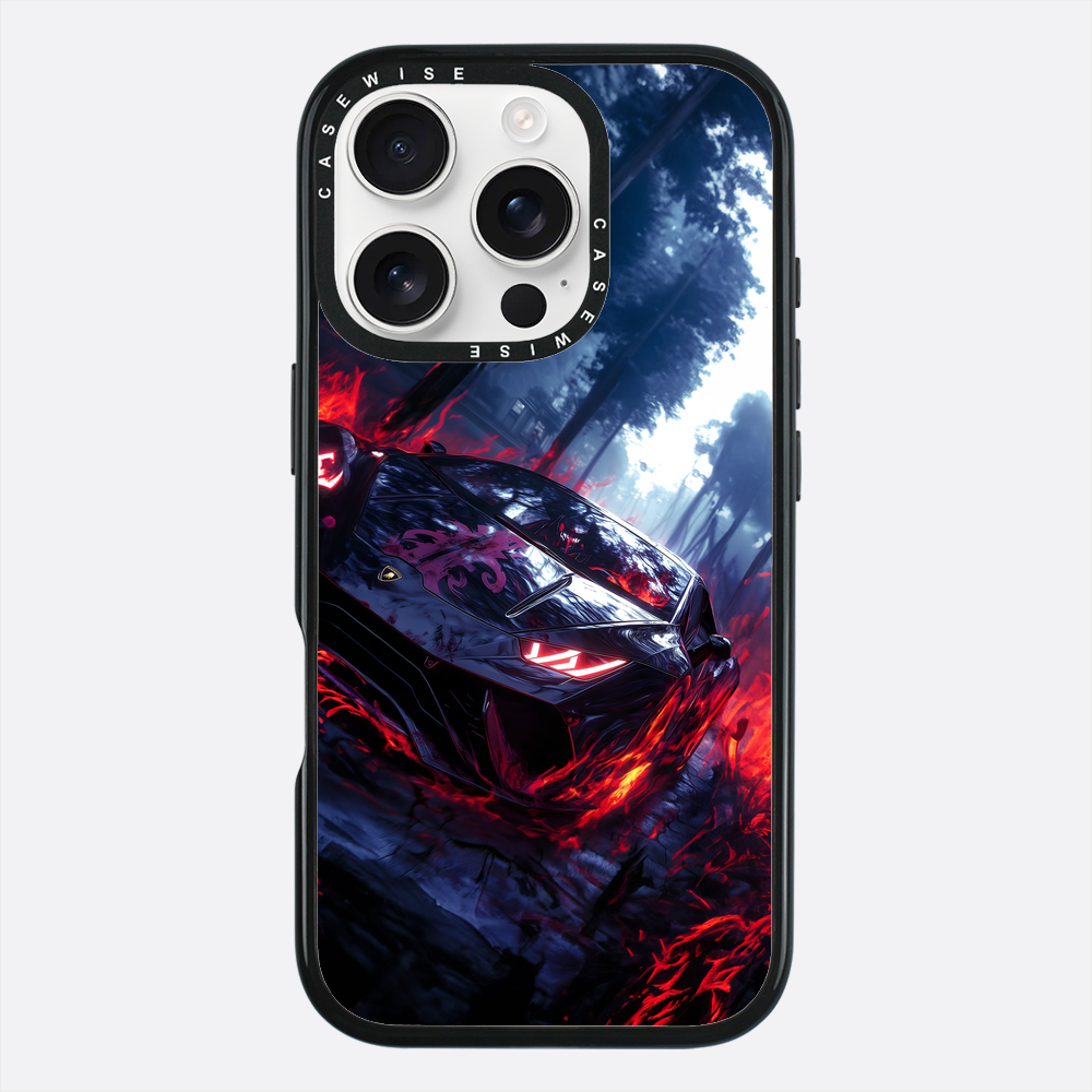 Czarny magiczny samochód sportowy - Etui