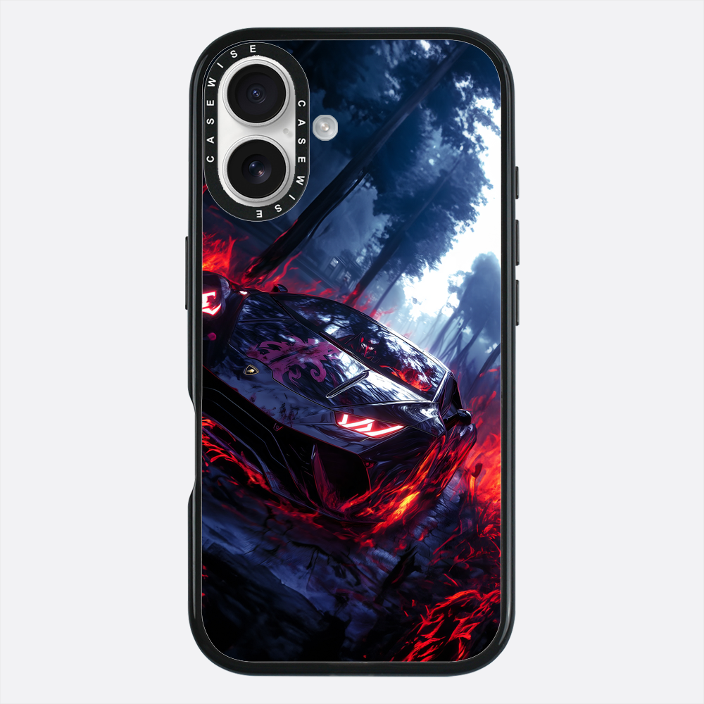 Czarny magiczny samochód sportowy - Etui