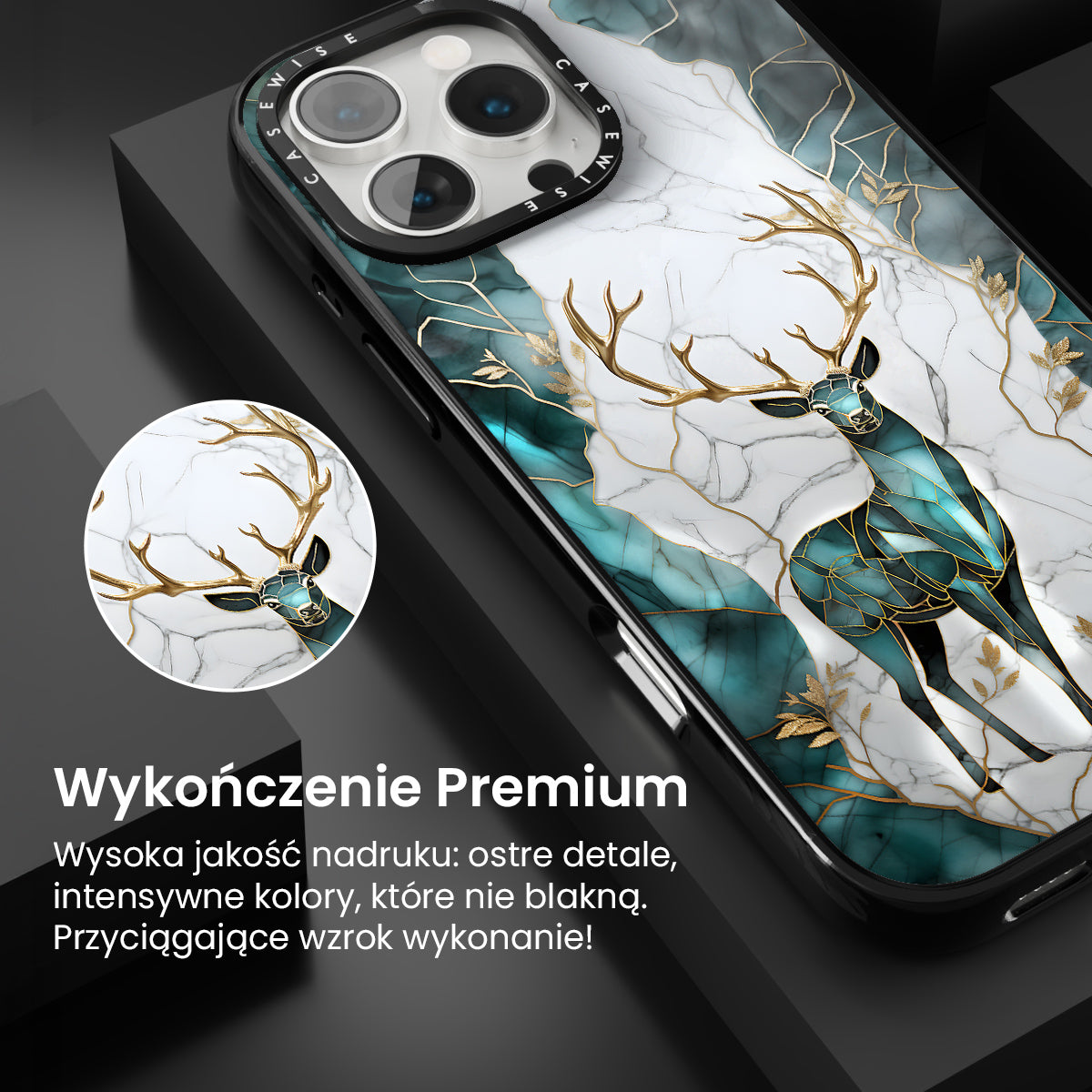 Abstract Stag Kintsugi Art - Etui