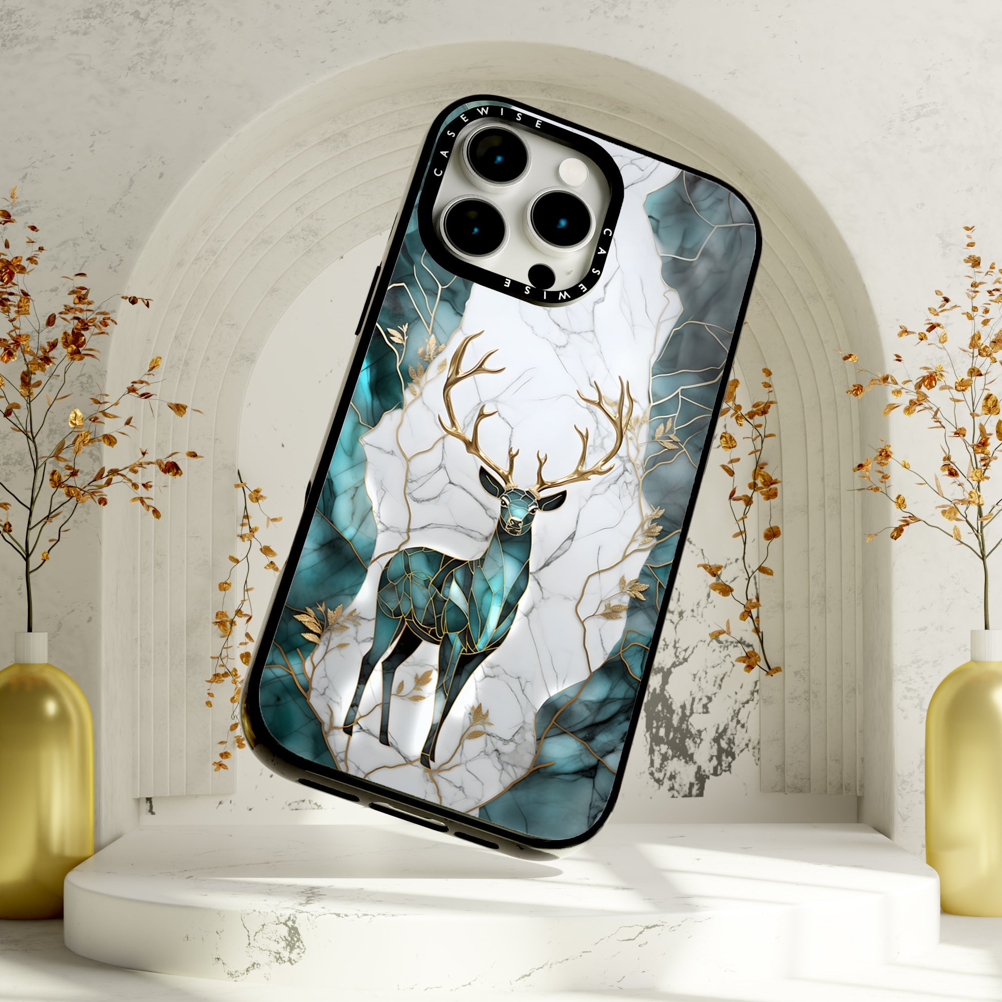 Abstract Stag Kintsugi Art - Etui