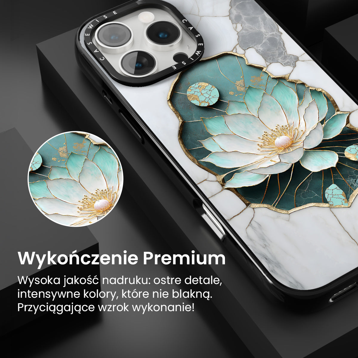 Abstract Lotus Kintsugi - Etui