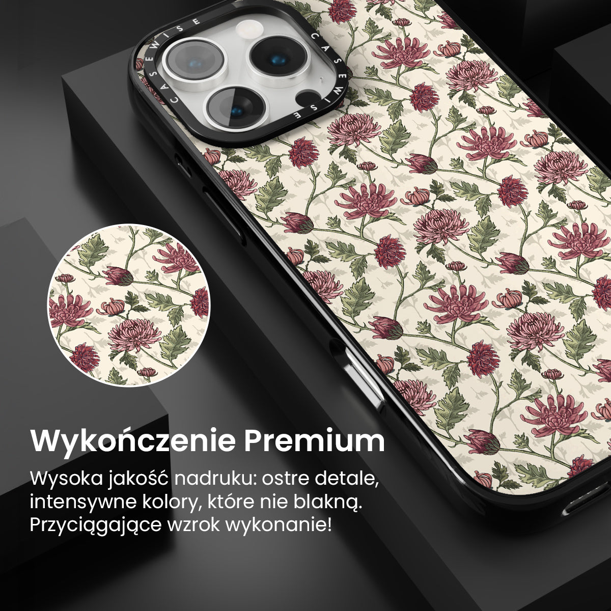 Peonies (kremowy) - Etui